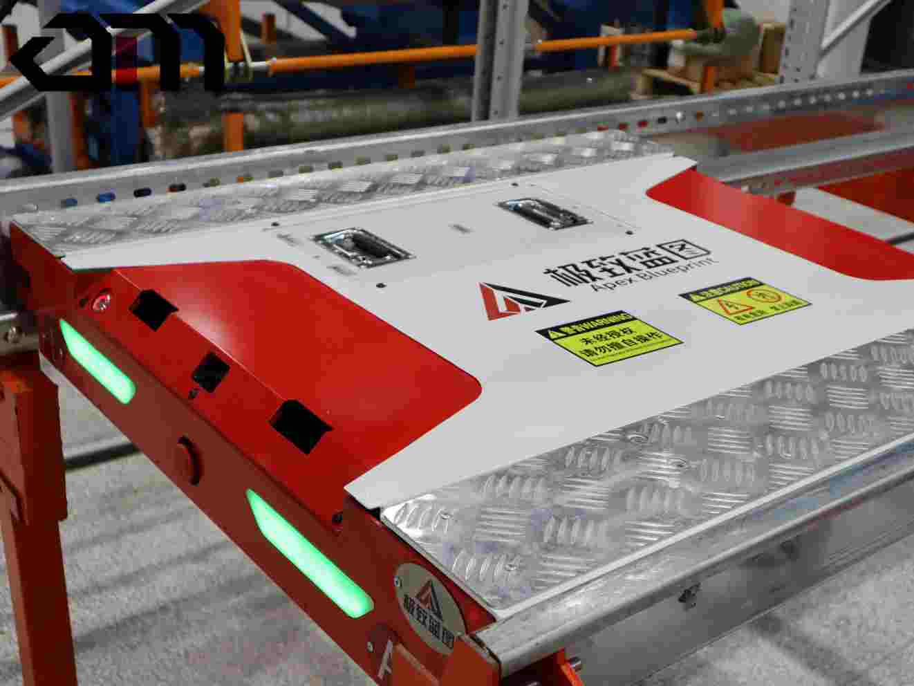 Sistema automático de transporte de palets por radio